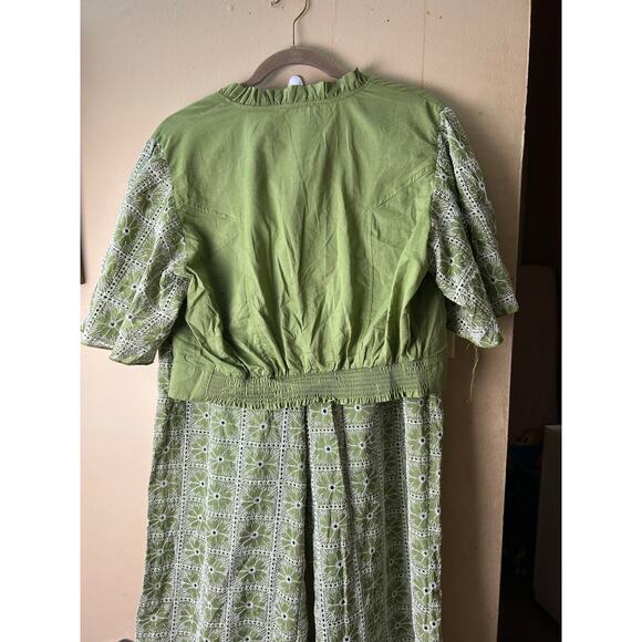 NWT 2 Piece Pants Set Wide Leg  Embroidered Accents cy Luna Moon Sz XL - Picture 10 of 16